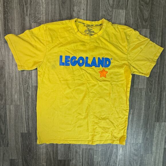 LEGOLAND Classic Yellow Graphic Logo T-Shirt Youth Large 100% Cotton - Picture 2 of 4